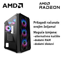 Računalo ADM Gaming Middle Range G190 AMD Ryzen 5 3600, 8GB DDR4, 500GB SSD NVMe, RX6600, No OS