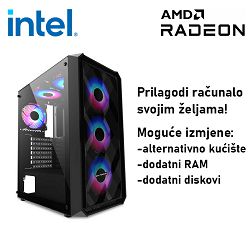 Računalo ADM Gaming Middle Range G192 Intel i5-12400F, 8GB DDR4, 500GB SSD NVMe, RX6650XT, No OS