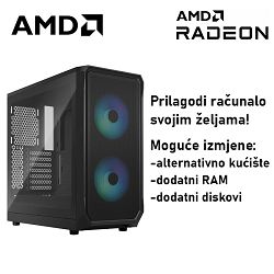 Računalo ADM Gaming High Range G225 AMD Ryzen 7 9700X, 16GB DDR5, 1TB SSD NVMe, RX6800XT, No OS