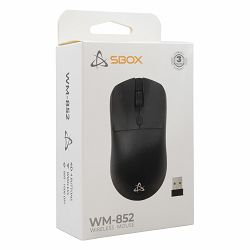 Miš Sbox WM-852B, bežični, crni, 1600DPI, WM-852B