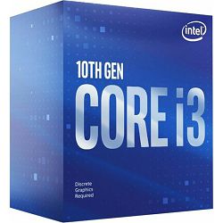 Intel Core i3-10100F, 3.6GHz (Turbo 4.3 GHz), LGA1200, boxed, nema grafiku !!, BX8070110100F