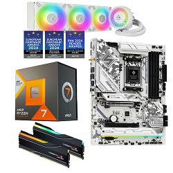 AMD Bundle Ryzen 7 7800X3D White RGB Promo, Asrock B650 Steel Legend WiFi, DDR5 32GB (2x16) G.Skill, 6000MHz, Trident Z5 NEO RGB, AMD EXPO, Arctic Liquid  Freezer III 360 A-RGB, White