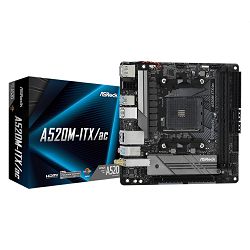 Asrock A520M-ITX/AC, DDR4, AM4, 90-MXBDG0-A0UAYZ