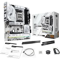 Asrock  X870 Steel Legend WIFI, DDR5, AMD X870, AM5, White, 90-MXBPJ0-A0UAYZ