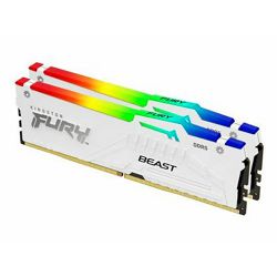 DDR5 32GB (2x16) Kingston, 6400MHz, Fury Beast White RGB, Intel XMP 3.0/AMD EXPO, KF564C32BWEAK2-32