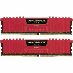 DDR4 16GB (2x8) Corsair 3200MHz LPX Red, CMK16GX4M2B3200C16R