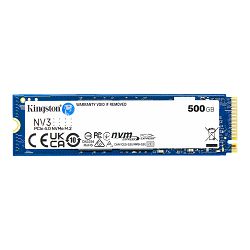 Kingston SSD 500GB, NV3,  M.2 2280 NVMe PCIe 4.0 x4 NVMe, SNV3S/500G