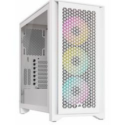 Corsair Midi Tower 4000D RGB Airflow, glass window, White, CC-9011241-WW