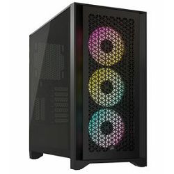 Corsair Midi Tower 4000D RGB Airflow, glass window, Black, CC-9011240-WW