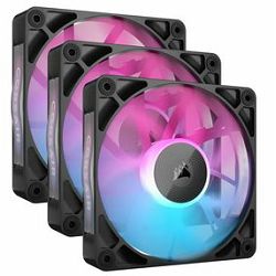 Corsair ventilator 120mm iCUE Link RX120, PWM, RGB, 3-Pack, Black, CO-9051018-WW