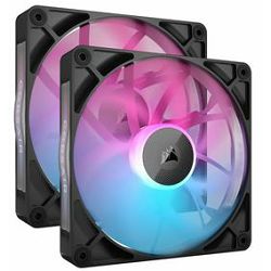 Corsair ventilator 140mm iCUE Link RX140, PWM, RGB, 2-Pack, Black, CO-9051020-WW