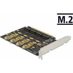 Kontroler Delock PCI Express x16 Card, 4 x internal NVMe M.2 Key M, bifurcation, 89017