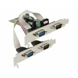 Kontroler Delock PCI Express - 4x RS232 Serial Adapter Card, 89557