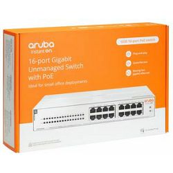 HPE Switch Aruba Instant On 1430 desktop Gigabit switch, 16-port, 16x RJ-45, 124W PoE+, R8R48A