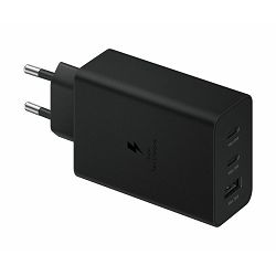 Kućni punjač Samsung T6530, 65W, 2xUSB-C, 1xUSB-A, Crni, Retail, EP-T6530NBEGEU