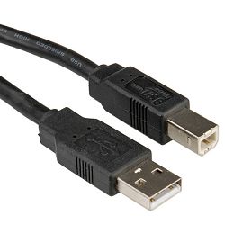 Kabel za printer 0.8m, USB 2.0, crni, Roline, 11.02.8808