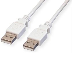 Kabel USB 2.0, 4.5m, USB-A/USB-A M/M, Roline, Bijeli, 11.99.8944