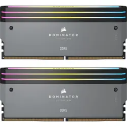 DDR5 64GB (2x32) Corsair, 6000MHz, Dominator Titanium RGB Gray, AMD EXPO, CMP64GX5M2B6000Z30