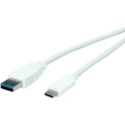 Kabel USB 3.1, 1m, USB-A/USB-C M/M, Roline, Bijeli, 11.99.9011