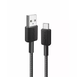 Kabel USB-A/USB-C Anker 322 0.9m, pleteni, crni, A81H5G11