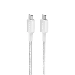 Kabel USB-C Anker 322 0.9m, pleteni, bijeli, A81F5G21