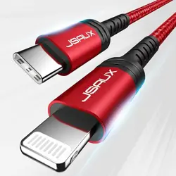 Kabel USB-C to Lightning, 1.8m, JSAUX, boja:crvena, iPhone/iPad/iPod, NZCTL2MRD