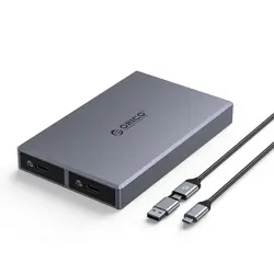 Orico vanjsko kućište NVMe M.2 SSD, 2X M.2 NVMe SSD, USB3.2 Gen2, CM2C3-2N-GY-BP