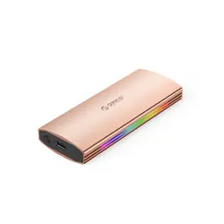 Orico vanjsko kućište NVMe M.2 SSD, USB3.2 Gen2, ALU Rose Gold, RGB, M2R2-G2-RG-BP