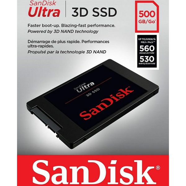 SanDisk 内蔵 2.5インチ SSD/SSD Ultra 3D 500GB SATA3.0/SDSSDH3-500G